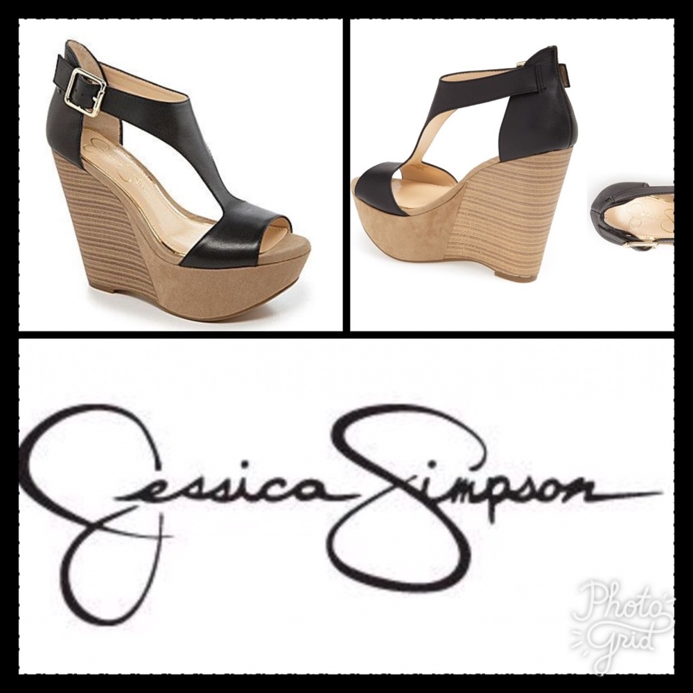 Jessica Simpson Blk Kalachee Sandals/Wedges (NWT)